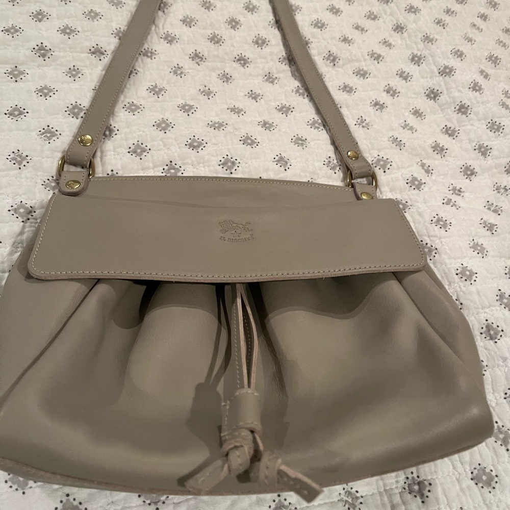 Il Bisonte tan crossbody leather bag